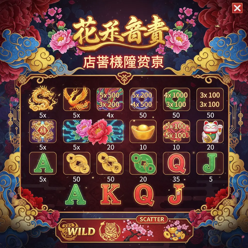 老虎機賠率表 - 花開富貴