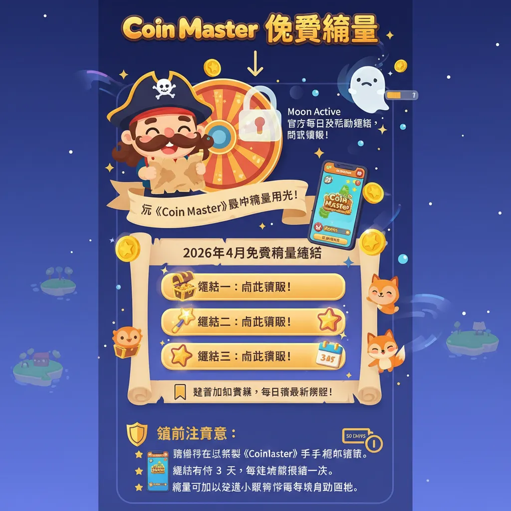 2026 年最新 Coin Master 免費能量與旋轉連結一覽（每日更新）